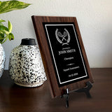Squash Customizable Wooden Award Plaque | Easel Mount Option | Achievement and Recognition Personalizable Plaques | Sports Award