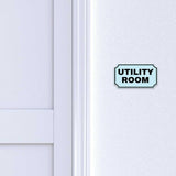 Notched Standard Utility Room Wall or Door Sign | Facilities and Rooms Sign