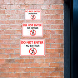 Classic Framed Plus No Entrar/ Do Not Enter Door or Wall Sign | Business & Warehouse Signage
