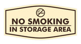 Signs ByLITA Fancy No Smoking in Storage Area Sign Easy Installation Elegant Design Wall or Door Sign