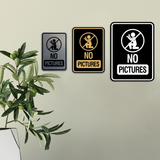 Signs ByLITA Portrait Round No pictures Wall or Door Sign