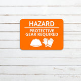 Classic Framed Plus Hazard - Protective Gear Required Door or Wall Sign | Safety and Maintenance
