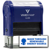 All Quality Made through Renewable Energy Source Self-Inking Rubber Stamp