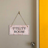 Rooms & Spaces | Rustic Red Wood 5 x 10" Hanging Signs