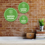 Circle Plus Garden Studio Wall or Door Sign | Easy Installation | Business & Studio Signage