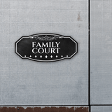 Victorian Plus Family Court Wall or Door Sign | Legal and Courtroom Decoration