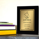 Middle Finger Novelty Funny Customizable Black Frame Award Plaque | Easel Mount Option | Funny Parody Achievement Personalizable Plaques