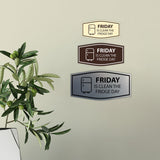 Signs ByLITA Fancy Friday Is Clean The Fridge Day Wall or Door Sign