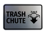 Classic Framed Trash Chute Wall or Door Sign