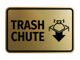 Classic Framed Trash Chute Wall or Door Sign