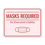 Classic Framed Plus Masks Required for Everyone’s Safety Door or Wall Sign | Medical Facility Greeting & Reception