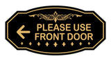 Victorian Please Use Front Door Wall or Door Sign