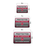 Classic Framed Plus Protected By the Constitution and a Loaded Magazine Door or Wall Sign | Home Security