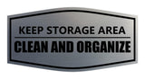 Signs ByLITA Fancy Keep Storage Area Clean and Organized Durable ABS Plastic Laser Engraved Easy Installation Elegant Design Wall or Door Sign
