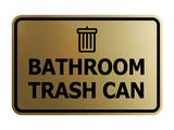 Signs ByLITA Classic Framed Bathroom Trash Can Wall or Door Sign