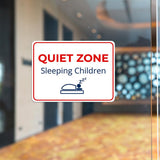 Classic Framed Plus Quiet Zone – Sleeping Children Door or Wall Sign | Child Safety Business Signs