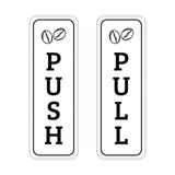 Signs ByLITA Vertical Push and Pull Door Signs (Coffee Beans) Door Sign
