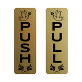 Signs ByLITA Vertical Push and Pull Door Signs (Peace Doves) Door Signs