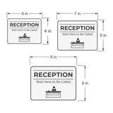 Classic Framed Plus Reception – Wait Here to Be Called Door or Wall Sign | Medical Facility Greeting & Reception