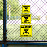 Square Plus Warning CCTV In Operation Wall or Door Sign | Home and Business Security