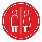 Signs ByLITA Circle Restroom Graphic Door or Wall Sign | Easy Installation | Durable Construction | Promote Health And Safety | Caution Warning Sign for Home, Business and Office Spaces
