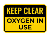 Classic Framed Plus Keep Clear – Oxygen in Use Door or Wall Sign | Miscellaneous Warning Signs - Industrial & Construction