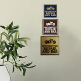 Signs ByLITA Square Motorcycle Repair and Bar Wall or Door Sign