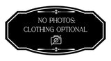 Signs ByLITA Victorian No Photos: Clothing optional Wall or Door Sign