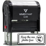 All Quality Keep The Sea Plastic Free Self-Inking Rubber Stamp | Business and Packaging Stamps