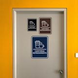 Signs ByLITA Portrait Round Cafeteria Refreshments Door or Wall Sign Easy Installation | Directing Artists & Co-Workers | Music | Concert | Festivals