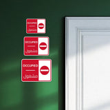 Classic Framed Plus Occupied - مشغول Door or Wall Sign | Bilingual General Signs - Arabic