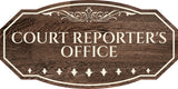 Victorian Plus Court Reporter's Office Wall or Door Sign | Legal and Courtroom Decoration