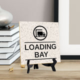 Facility Room and Authorized Personnel Only Table Signs 5"x 5" Square Table Sign With Acrylic Easel