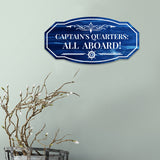Victorian Plus Captain's Quarters: All Aboard! Wall or Door Sign | Sailing Boat Decoration