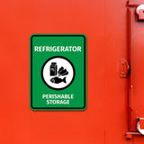 Portrait Round Plus Refrigerator Perishable Storage Door or Wall Sign | Boats & Yachts Signage