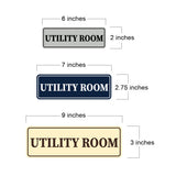 Standard Utility Room Wall or Door Sign