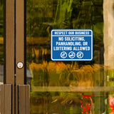 Signs ByLITA Classic Framed Respect Our Business: No Soliciting, Panhandling, or Loitering Allowed Wall or Door Sign (Multipacks)
