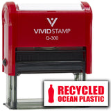 All Quality Recycled Ocean Plastic Self-Inking Rubber Stamp