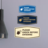 Signs ByLITA Fancy Please Knock Before Entering (Hand Vector) Office Wall or Door Wall or Door Sign