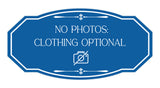 Signs ByLITA Victorian No Photos: Clothing optional Wall or Door Sign