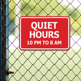 Signs ByLITA Classic Framed, Quiet Hours 10 pm to 8 am Wall or Door Sign (Multipacks)