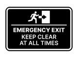 Signs ByLITA Classic Framed Emergency Exit: Keep Clear at All Times Wall or Door Sign