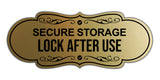 Signs ByLITA Designer Secure Storage Lock After Use Wall or Door Sign