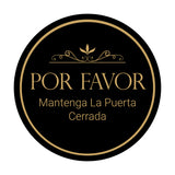 Signs ByLITA Circle Por favor Mantenga La Puerta Cerrada Wall or Door Sign