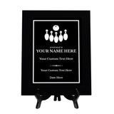 Bowling Customizable Black Frame Wooden Award Plaque | Easel Mount Option | Achievement and Recognition Personalizable Plaques