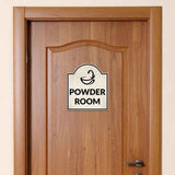 Powder Room' Headstone ? Wall/Door Restroom & Hygiene Sign