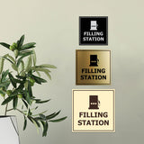 Signs ByLITA Square Filling Station Wall or Door Sign