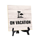 General Office Notices & Business Table Signs | 5"x 5" Square Table Signs With Acrylic Easels