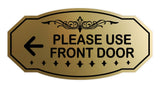 Victorian Please Use Front Door Wall or Door Sign