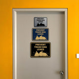 Signs ByLITA Classic Framed Prevent Trash Bag Leaks Wall or Door Sign